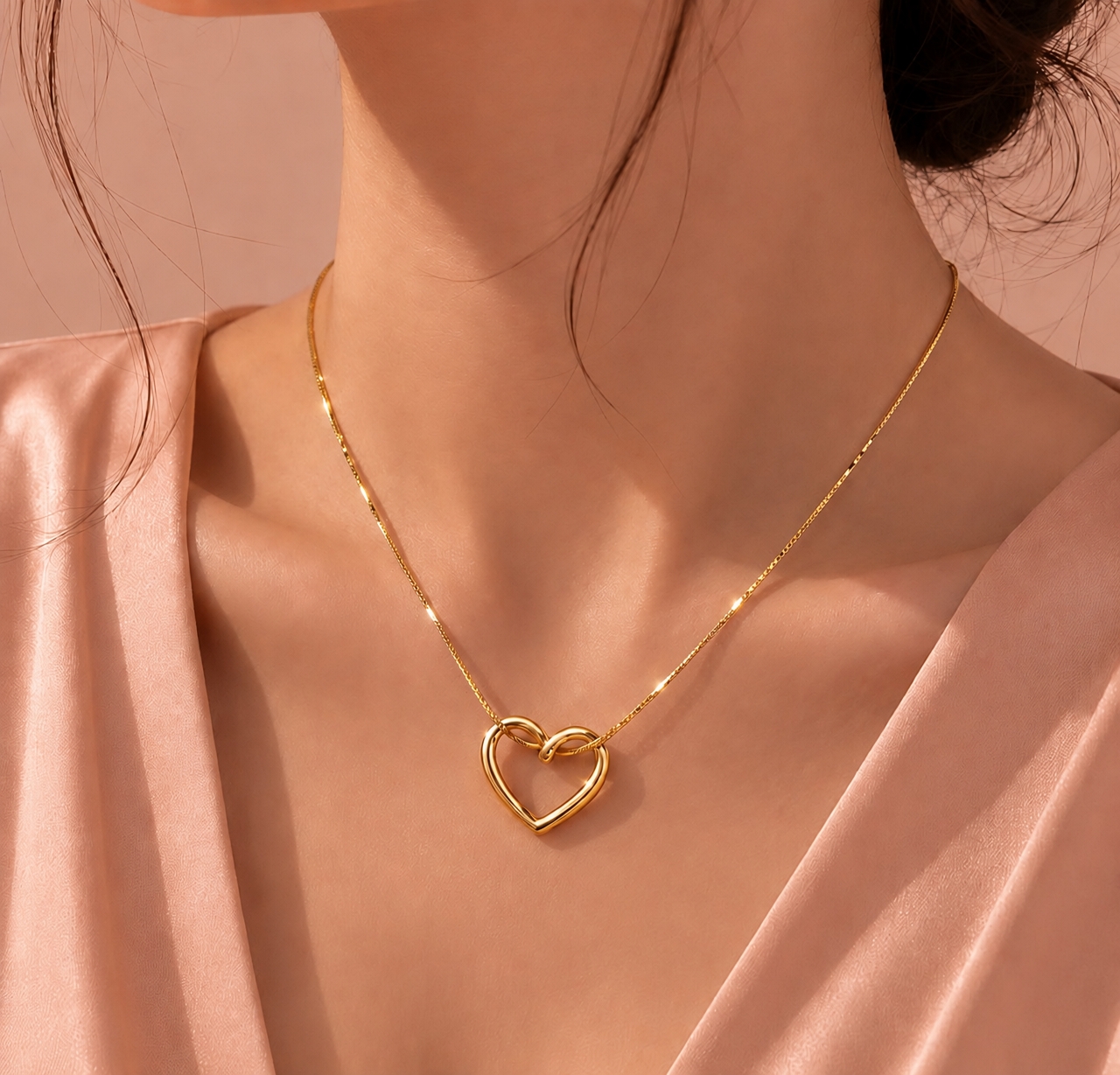 Heart Pendant & Earring Set Combo - Image 2