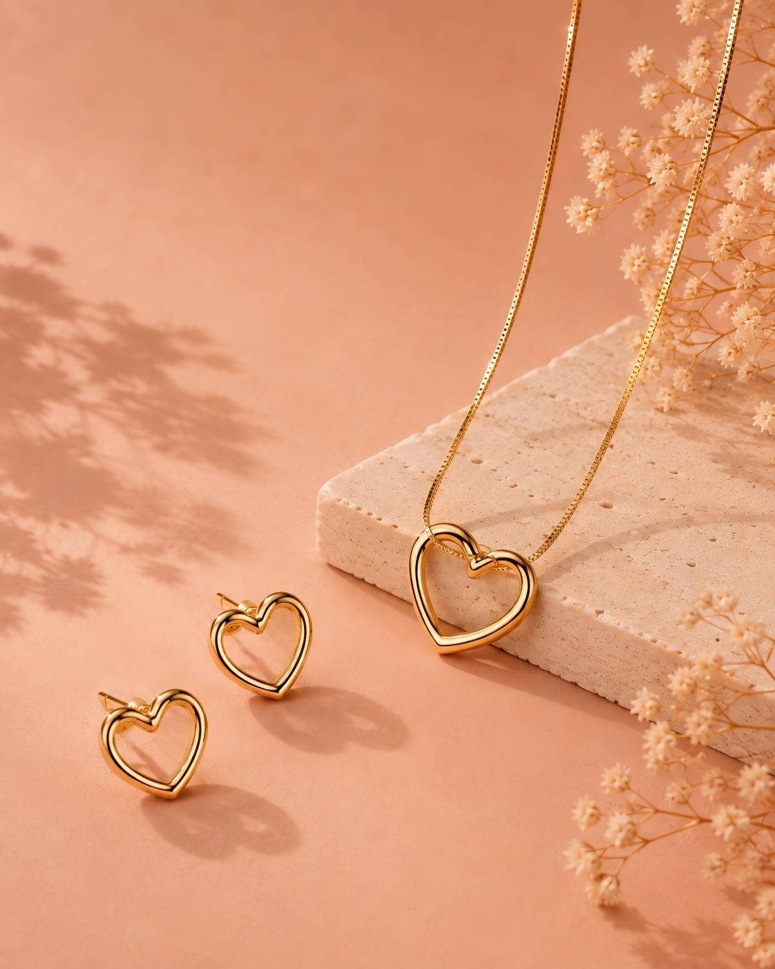 Heart Pendant & Earring Set Combo - Image 4